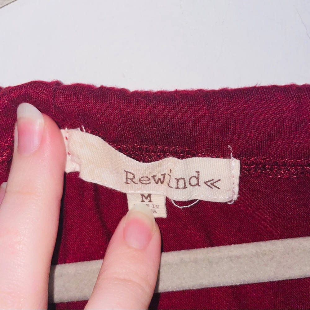 Rewind flowy burgundy tank top women’s medium vintage - Picture 3 of 5